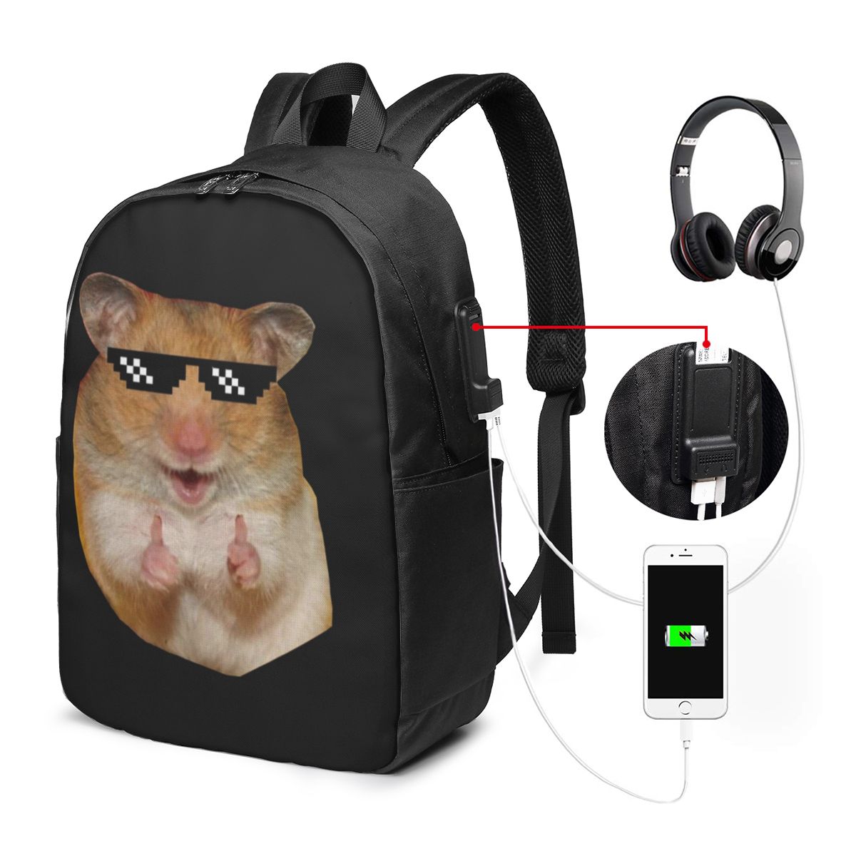 Funny Hamster Backpack Travel  - Laptop Bag review and price