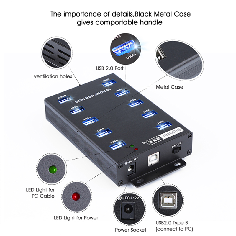 Sipolar Usb Desk Hub A-300 10  - Usb Hub review and price