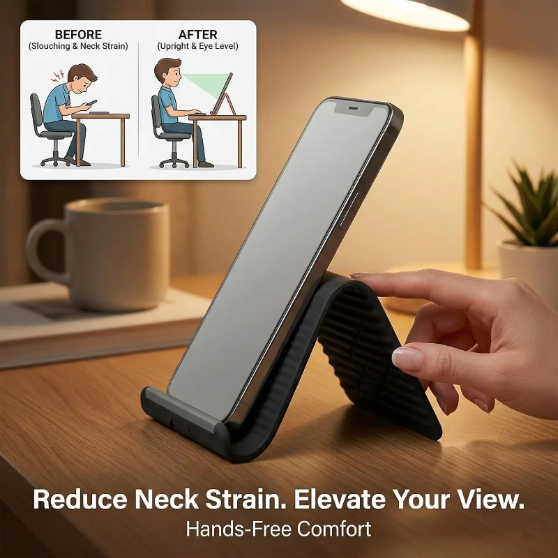 Flexible Foldable Silicone Pho - Laptop Stand review and price