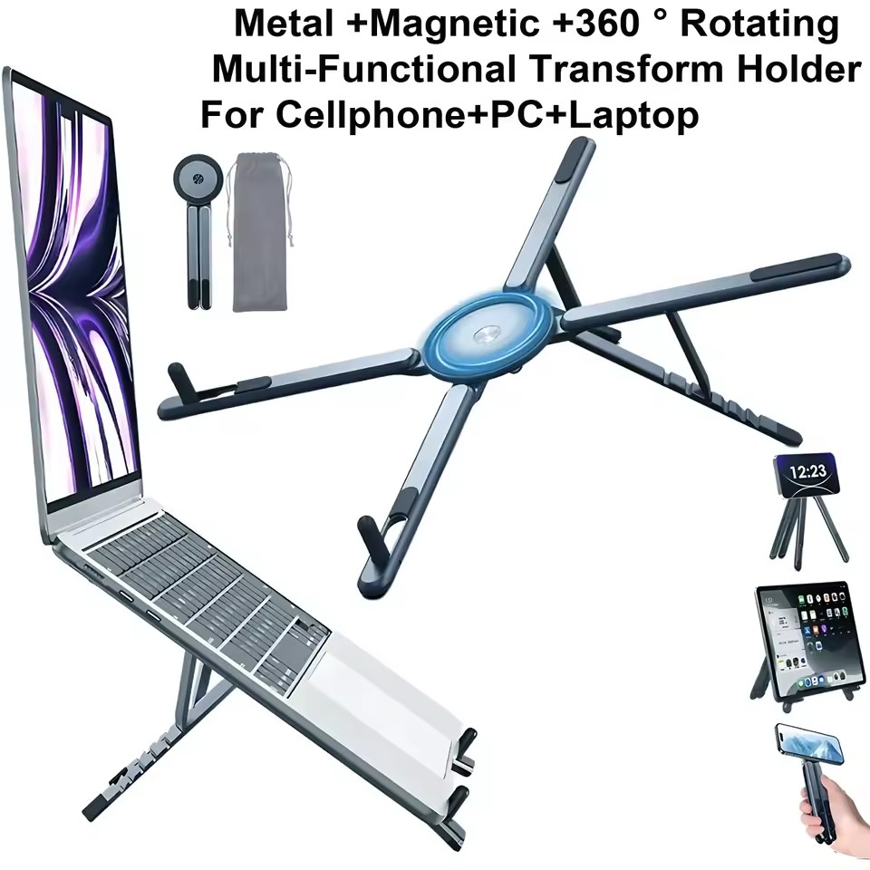 3 in 1 Foldable Magnetic Phone - Laptop Stand review and price