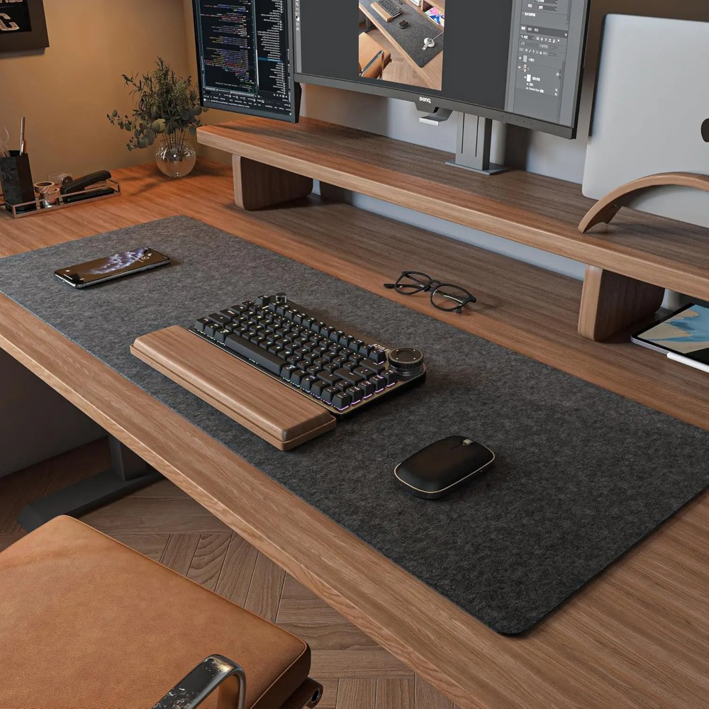 Felt Desk Mat Computer Mat for - Keyboard Cover review and price