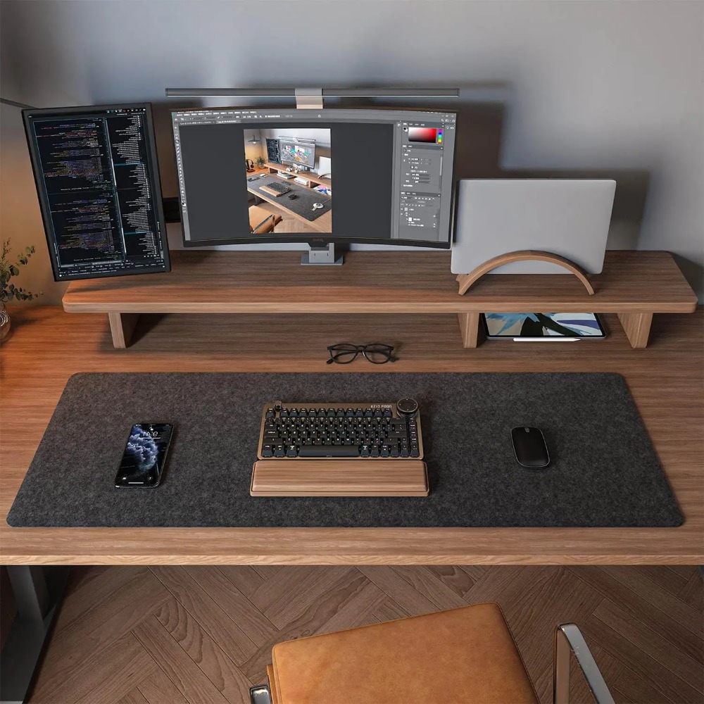 Felt Desk Mat Computer Mat for - Keyboard Cover review and price