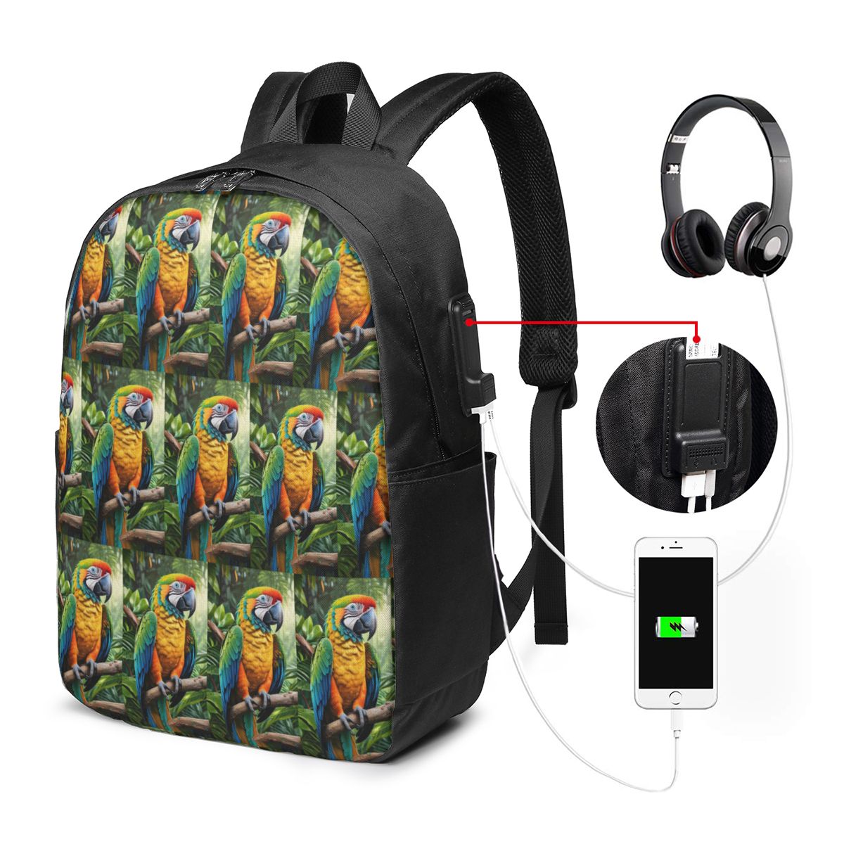 Cute Macaw Parrots Backpack Tr - Laptop Bag review and price